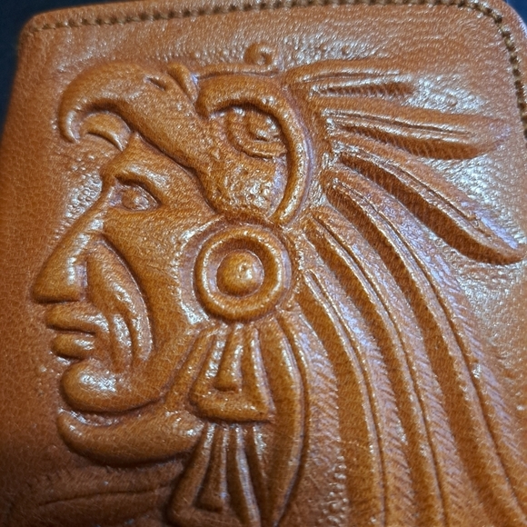 Vintage Quatzalcoat Leather Wallet Size 3.5"×7" - Picture 2 of 8